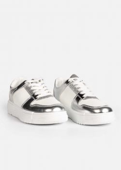 Mika Αθλητικά Παπούτσια Sneakers, Λευκό - Ασημί