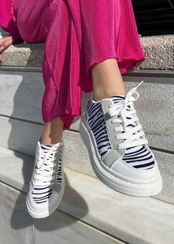 Arte Piedi Kyra Γυναικεία Αθλητικά Παπούτσια Sneaker σε Ζέβρα Χρώμα