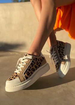 Arte Piedi Kyra Γυναικεία Αθλητικά Παπούτσια Sneaker σε Λέοπαρ Χρώμα