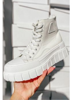 Symone Αθλητικά Παπούτσια Sneaker Μποτάκια, Λευκό