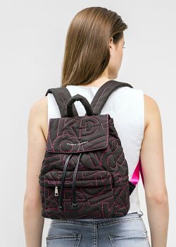 Arte Piedi Addison Γυναικεία Τσάντα Πλάτης Backpack, Μάυρο - Ροζ