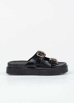 Arte Piedi Christa Γυναικεία Χειροποίητα Σανδάλια Flatforms, Μαύρο