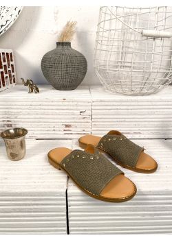 Arte Piedi Sithonia Δερμάτινο Σανδάλι, Χακί