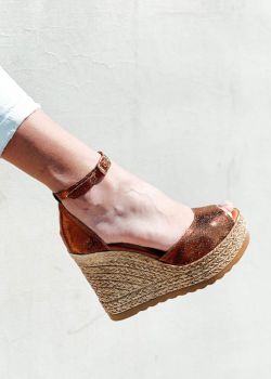 Nicole Πλατφόρμες με Δέσιμο, Χαλκού Φελλό