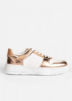 Mika Αθλητικά Παπούτσια Sneakers, Λευκό - Χρυσό