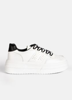 Arte Piedi Erlina Γυναικεία Αθλητικά Παπούτσια Sneaker σε Λευκό - Μαύρο Χρώμα