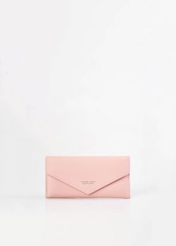 Dash Πορτοφόλι με Εξωτερική Θήκη με Φερμουάρ, Ροζ