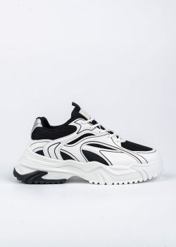 Arte Piedi Kelly Γυναικεία Αθλητικά Παπούτσια Sneakers με Chunky Σόλα, Λευκό - Μαύρο