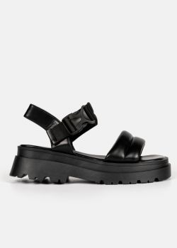 Piper Flatforms με Chunky Σόλα, Μαύρο