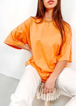 Naya Oversized Μπλουζάκι T-Shirt, Πορτοκαλί